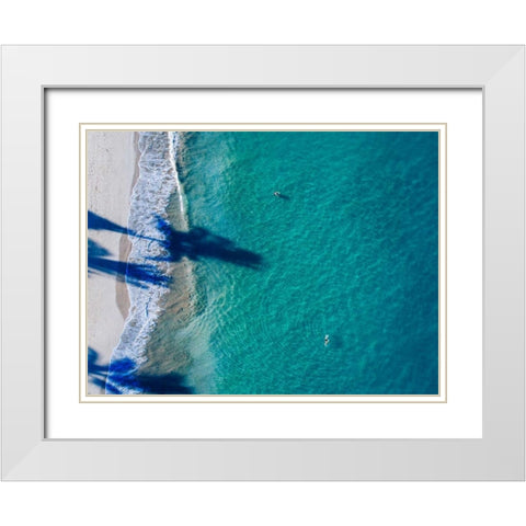 Hawaii View VII White Modern Wood Framed Art Print with Double Matting by Mead, Adam