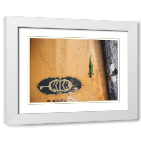 Hawaii View IX White Modern Wood Framed Art Print with Double Matting by Mead, Adam