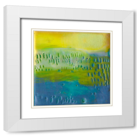 Southern Shores III White Modern Wood Framed Art Print with Double Matting by Jachimiec, Sue