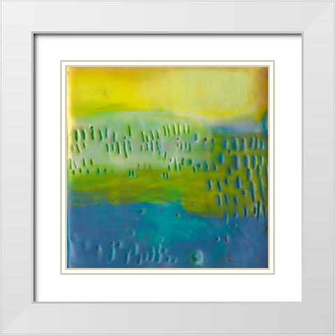 Southern Shores III White Modern Wood Framed Art Print with Double Matting by Jachimiec, Sue
