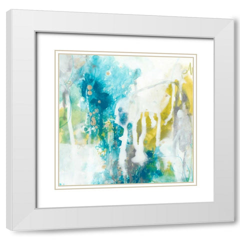 Aquatic Atmosphere I White Modern Wood Framed Art Print with Double Matting by Vess, June Erica