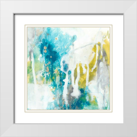 Aquatic Atmosphere I White Modern Wood Framed Art Print with Double Matting by Vess, June Erica