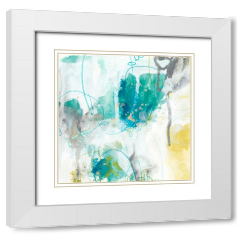 Aquatic Atmosphere II White Modern Wood Framed Art Print with Double Matting by Vess, June Erica