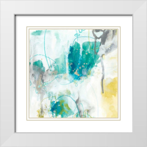 Aquatic Atmosphere II White Modern Wood Framed Art Print with Double Matting by Vess, June Erica