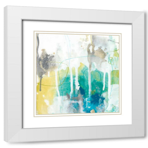 Aquatic Atmosphere III White Modern Wood Framed Art Print with Double Matting by Vess, June Erica
