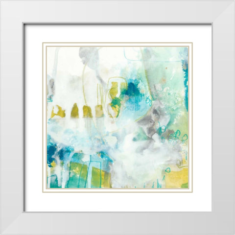 Aquatic Atmosphere IV White Modern Wood Framed Art Print with Double Matting by Vess, June Erica