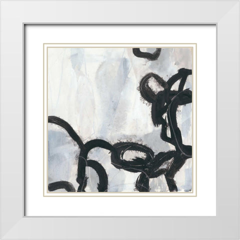 Causal Gesture I White Modern Wood Framed Art Print with Double Matting by Vess, June Erica