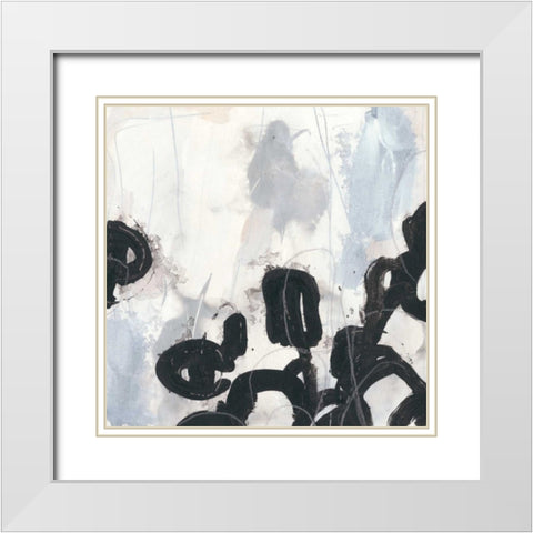 Causal Gesture III White Modern Wood Framed Art Print with Double Matting by Vess, June Erica