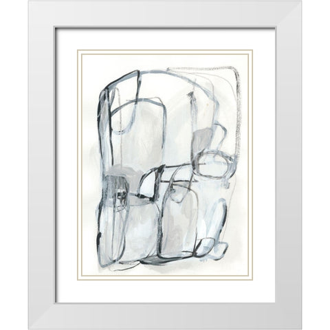 Entanglements I White Modern Wood Framed Art Print with Double Matting by Vess, June Erica