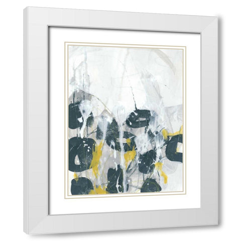 Stones Throw II White Modern Wood Framed Art Print with Double Matting by Vess, June Erica