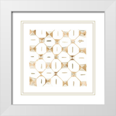 Mombasa Memories II White Modern Wood Framed Art Print with Double Matting by Vess, June Erica