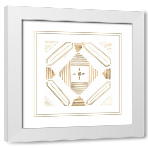 Mombasa Memories V White Modern Wood Framed Art Print with Double Matting by Vess, June Erica