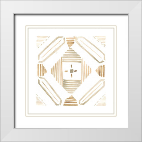 Mombasa Memories V White Modern Wood Framed Art Print with Double Matting by Vess, June Erica