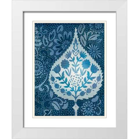 Watercolor Blockprint I White Modern Wood Framed Art Print with Double Matting by Zarris, Chariklia