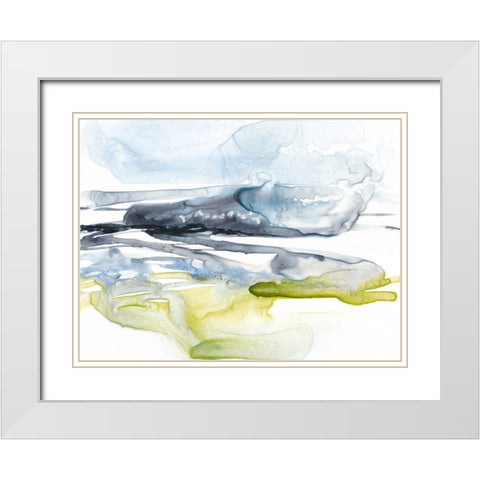 Sweeping Fields II White Modern Wood Framed Art Print with Double Matting by Goldberger, Jennifer