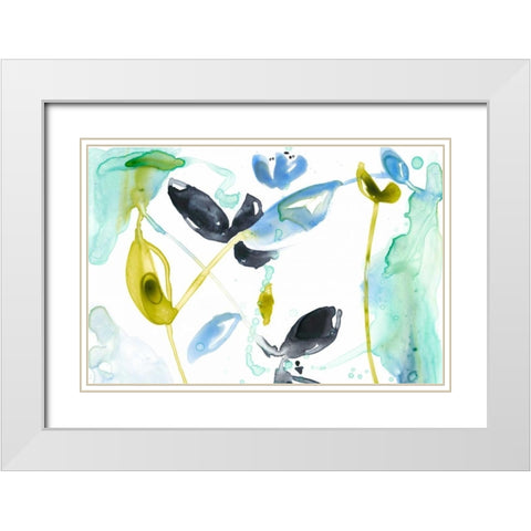 Hanging Garden I White Modern Wood Framed Art Print with Double Matting by Goldberger, Jennifer