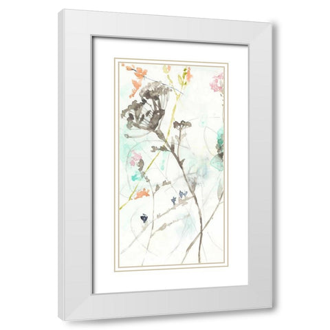 Wildflower Breath I White Modern Wood Framed Art Print with Double Matting by Goldberger, Jennifer