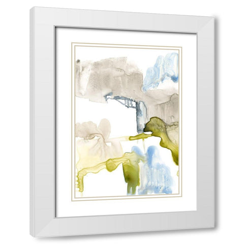 Wandering Layers I White Modern Wood Framed Art Print with Double Matting by Goldberger, Jennifer