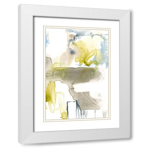 Wandering Layers II White Modern Wood Framed Art Print with Double Matting by Goldberger, Jennifer