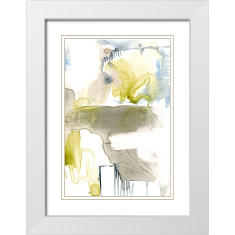 Wandering Layers II White Modern Wood Framed Art Print with Double Matting by Goldberger, Jennifer