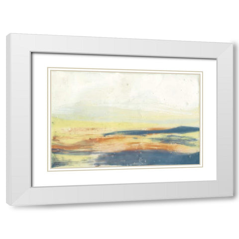 Bronze Horizon I White Modern Wood Framed Art Print with Double Matting by Goldberger, Jennifer