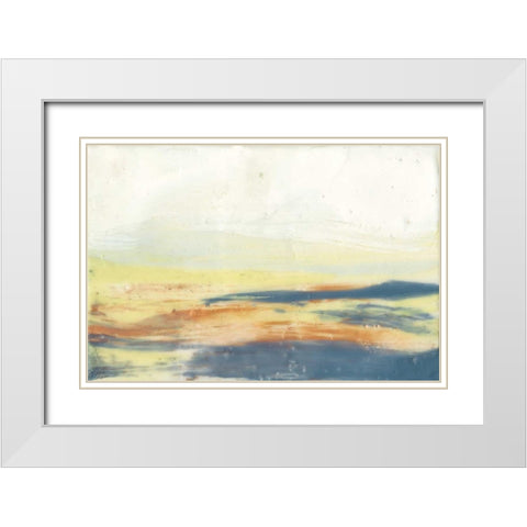 Bronze Horizon I White Modern Wood Framed Art Print with Double Matting by Goldberger, Jennifer