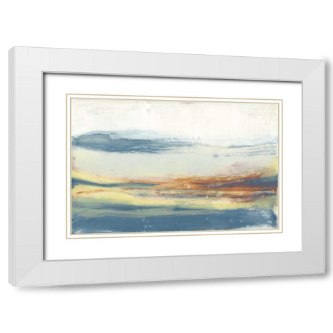 Bronze Horizon II White Modern Wood Framed Art Print with Double Matting by Goldberger, Jennifer
