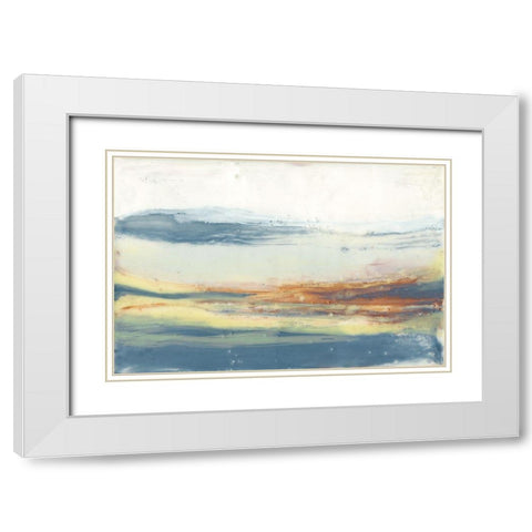 Bronze Horizon II White Modern Wood Framed Art Print with Double Matting by Goldberger, Jennifer