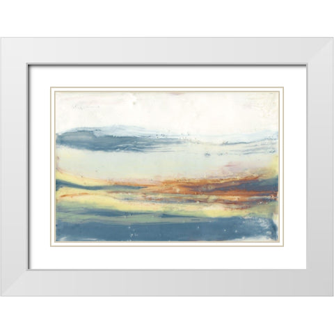 Bronze Horizon II White Modern Wood Framed Art Print with Double Matting by Goldberger, Jennifer
