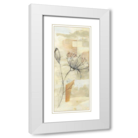 Neutral Lace I White Modern Wood Framed Art Print with Double Matting by Goldberger, Jennifer