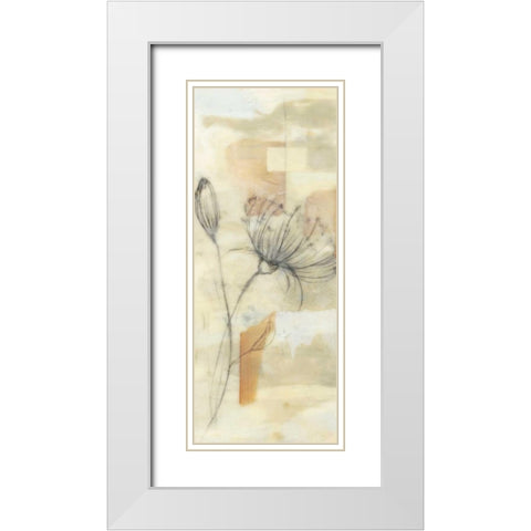 Neutral Lace I White Modern Wood Framed Art Print with Double Matting by Goldberger, Jennifer