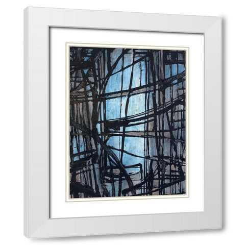 Articulated Color IV White Modern Wood Framed Art Print with Double Matting by Schicker, Joshua