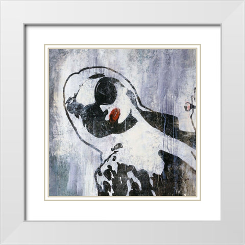 Hollywood Swingin White Modern Wood Framed Art Print with Double Matting by Rabo, Clayton