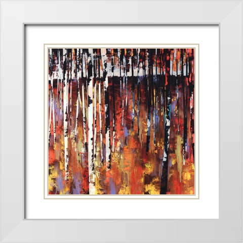 Into The Woods Again White Modern Wood Framed Art Print with Double Matting by Edmunds, Sydney