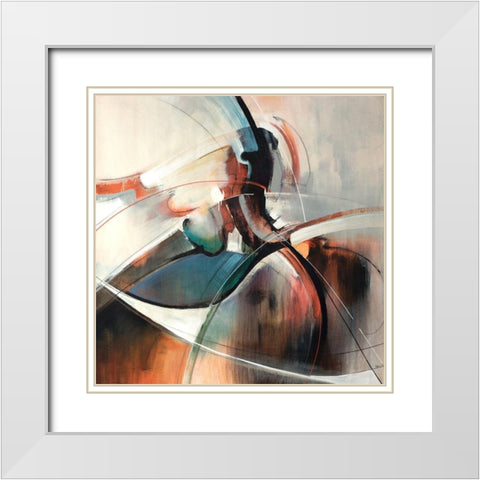 Mixture White Modern Wood Framed Art Print with Double Matting by Edmunds, Sydney