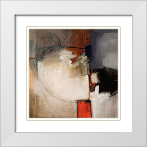 Running like Crazy White Modern Wood Framed Art Print with Double Matting by Taylor, Kari