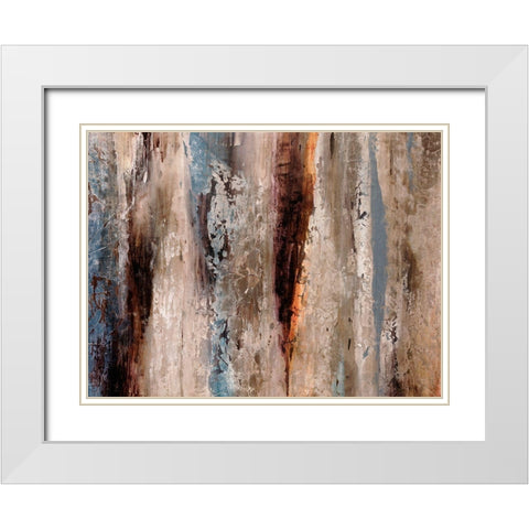 Sediment Rocks White Modern Wood Framed Art Print with Double Matting by Henry, Alexys