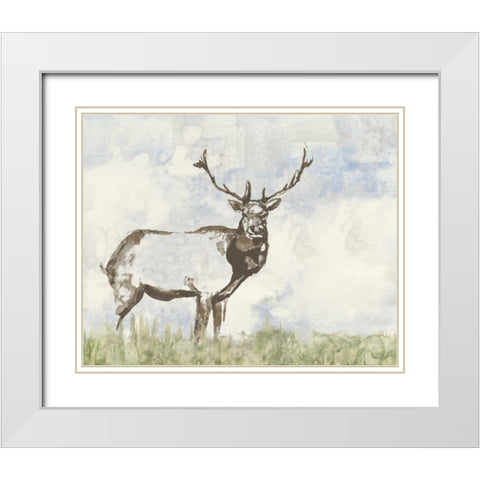 Wild Call II White Modern Wood Framed Art Print with Double Matting by Goldberger, Jennifer