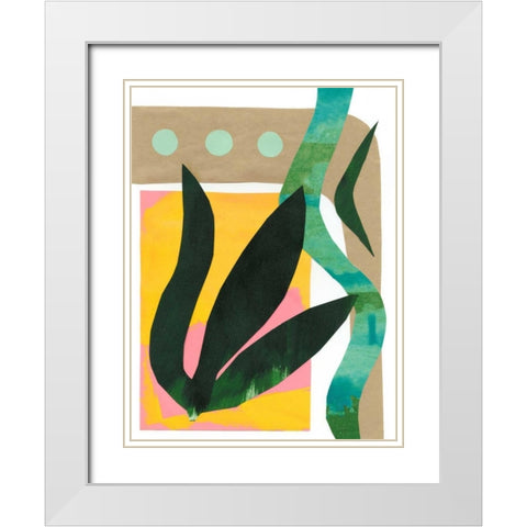 South Beach I White Modern Wood Framed Art Print with Double Matting by Stramel, Renee W.