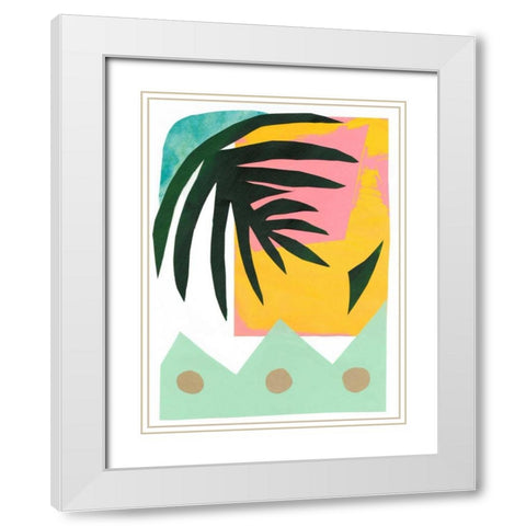 South Beach II White Modern Wood Framed Art Print with Double Matting by Stramel, Renee W.
