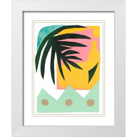 South Beach II White Modern Wood Framed Art Print with Double Matting by Stramel, Renee W.