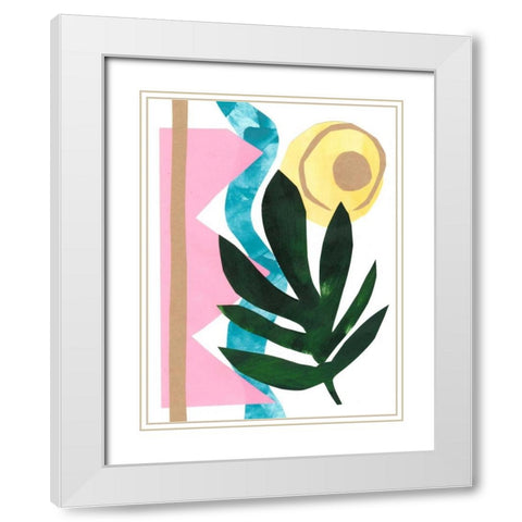 South Beach III White Modern Wood Framed Art Print with Double Matting by Stramel, Renee W.