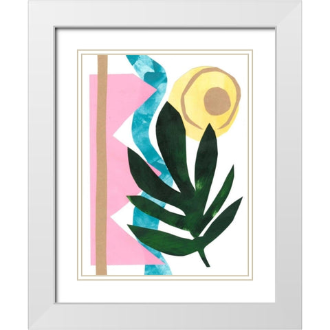 South Beach III White Modern Wood Framed Art Print with Double Matting by Stramel, Renee W.