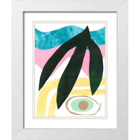 South Beach IV White Modern Wood Framed Art Print with Double Matting by Stramel, Renee W.