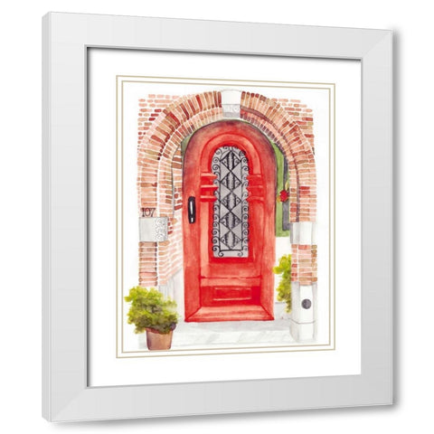 Warm Welcome VI White Modern Wood Framed Art Print with Double Matting by McCavitt, Naomi