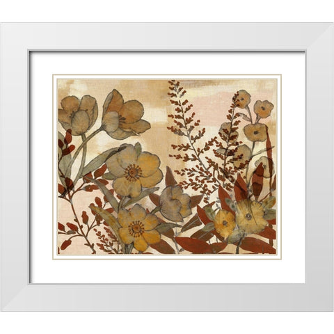 Sienna Arrangement II White Modern Wood Framed Art Print with Double Matting by Studio W