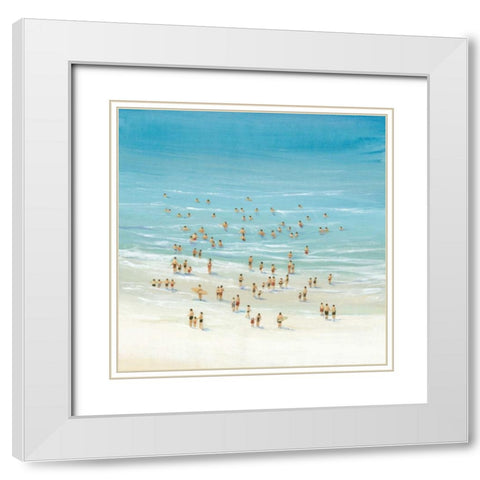 Ocean Swim II White Modern Wood Framed Art Print with Double Matting by OToole, Tim