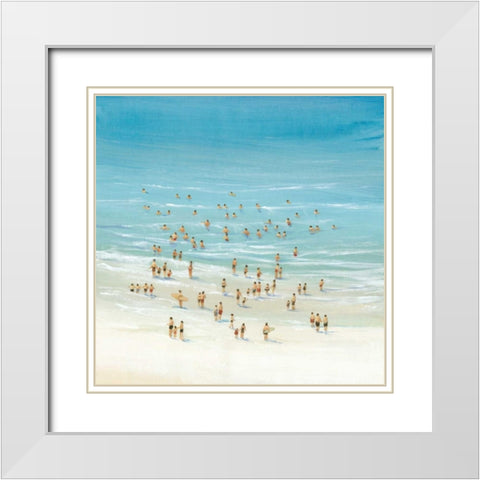 Ocean Swim II White Modern Wood Framed Art Print with Double Matting by OToole, Tim