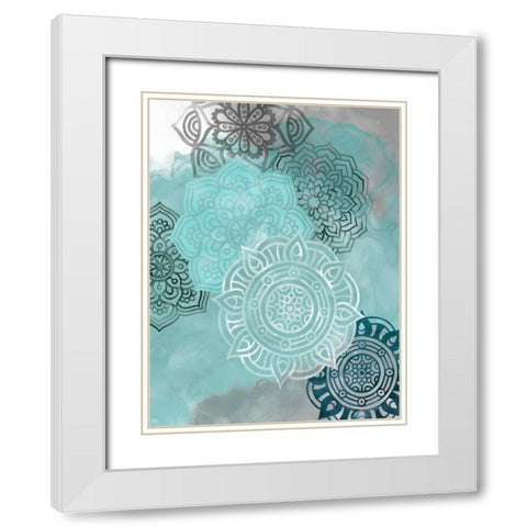 Ink Blot Mandala II White Modern Wood Framed Art Print with Double Matting by Popp, Grace