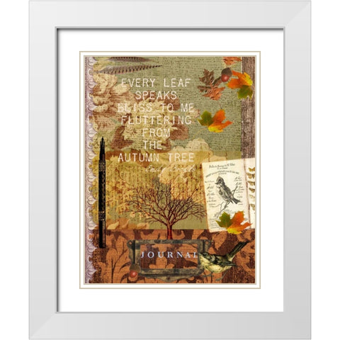 Collected Autumn II White Modern Wood Framed Art Print with Double Matting by Lloyd, Sandy